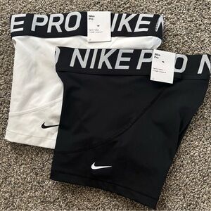 Nike Athletic Black and White Shorts Performance Fit